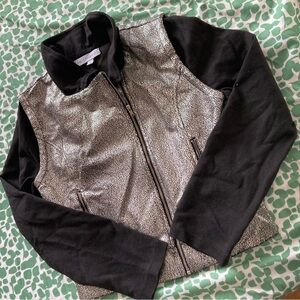 Side of Fries Metallic Zip-Up Jacket Girls M Medium